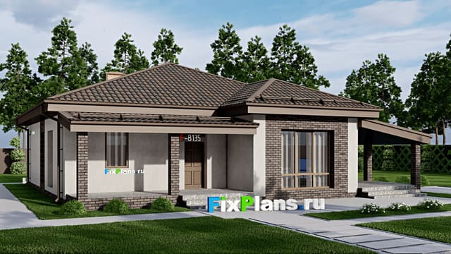 Одноэтажный дом F-8135
