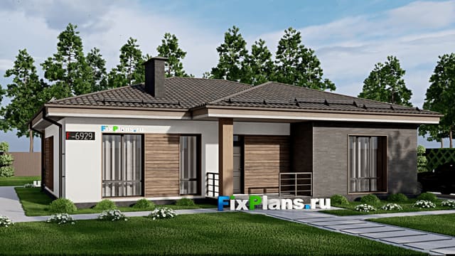 Одноэтажный дом F-6929
