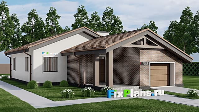 Одноэтажный дом F-9053