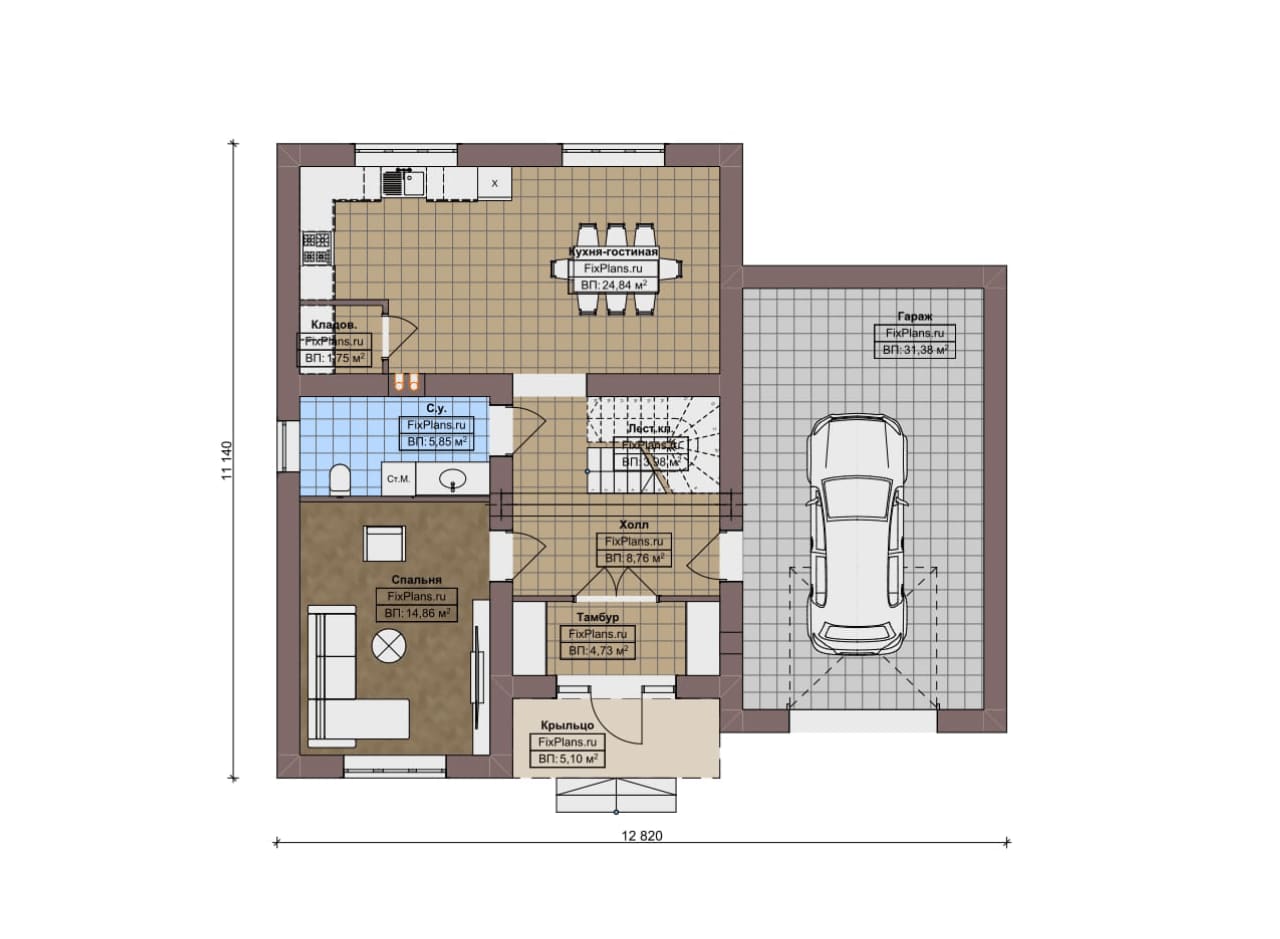 Планировка Двухэтажный дом F-20951