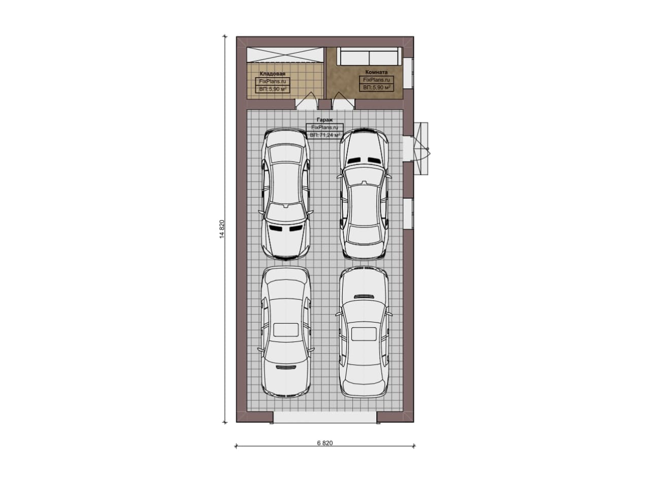Планировка Одноэтажный дом F-18971